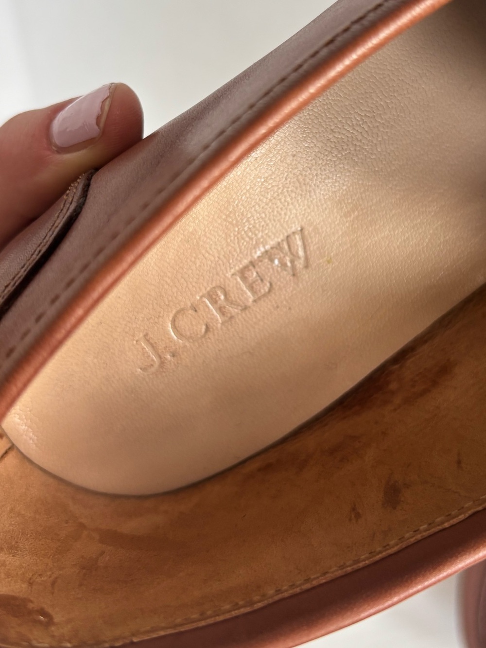 J.CREW Ryan Penny Loafer Women's 6.5 Tan Brown Leather Slip On Flats H8200 - Picture 10 of 10